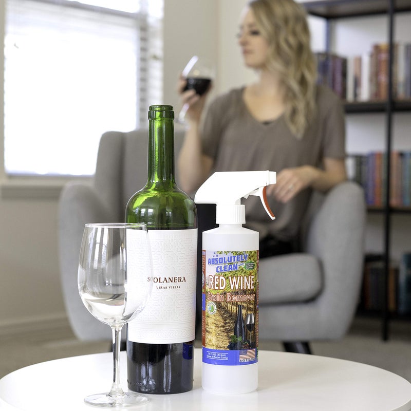 Absolutely Clean Amazing Red Wine Stain Remover â€“ Natural Enzymes Eliminate Wine Stains Fast - Cleans Carpet, Upholstery, Clothing, Table Cloth & More - USA Made (16oz) - Image 3